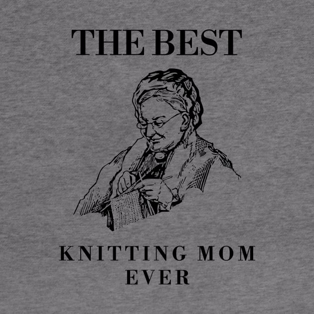 THE BEST KNITTING CRAFTS MOM LINE ART SIMPLE VECTOR STYLE, MOTHER OLD TIMES by the619hub